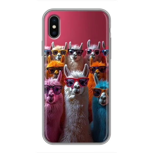 Чехол с принтом «Ламы в очках» для iPhone Xs Max