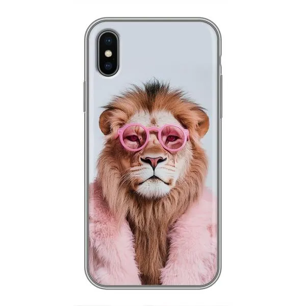 Чехол с принтом «Лев в очках» для iPhone Xs Max