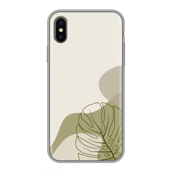Чехол с принтом «Зеленая монстера дизайн» для iPhone Xs Max Чехол с принтом «Зеленая монстера дизайн» для iPhone Xs Max