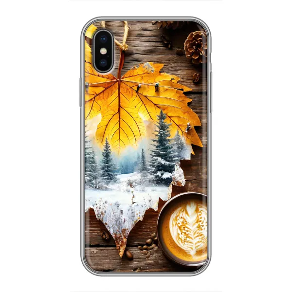 Чехол с принтом «Осенне-зимний кофе» для iPhone Xs Max