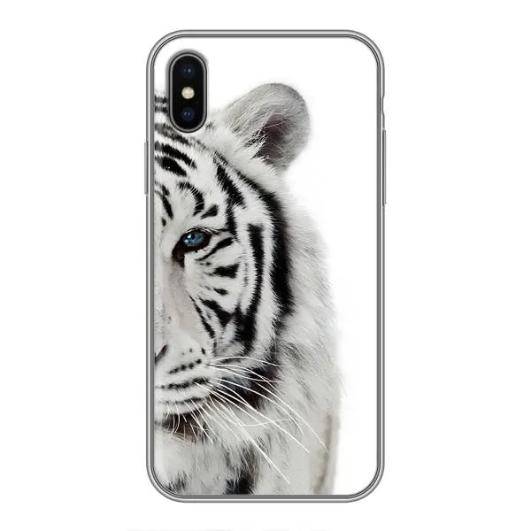 Чехол с принтом «Белый Тигр» для iPhone Xs