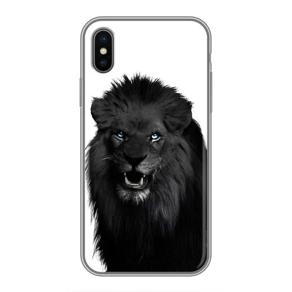 Чехол с принтом «Черный ЛЕВ» для iPhone Xs