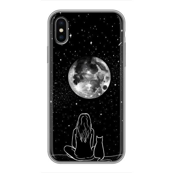 Чехол с принтом «Девушка с котом» для iPhone Xs Чехол с принтом «Девушка с котом» для iPhone Xs