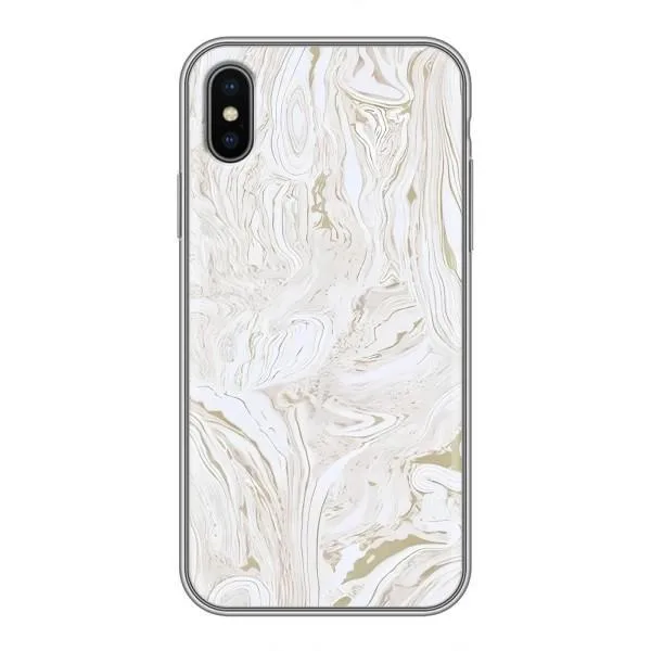 Чехол с принтом «Белый мрамор» для iPhone Xs