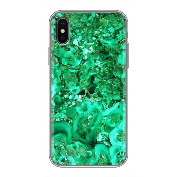 Чехол с принтом «Салатный Мрамор» для iPhone Xs