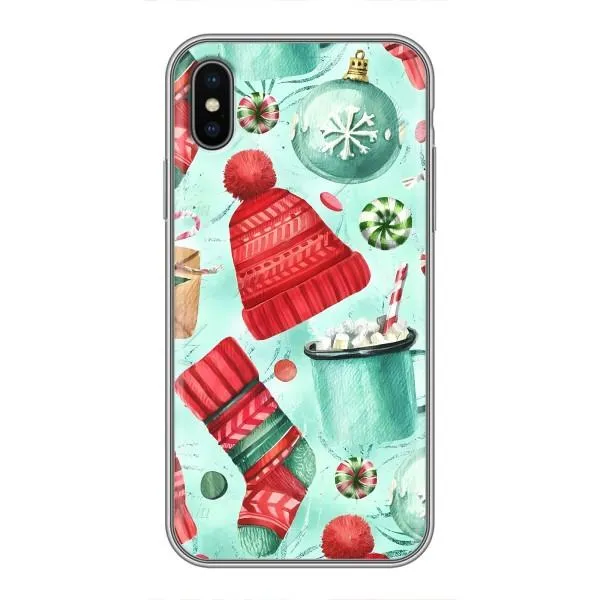 Чехол с принтом «Одежда НГ» для iPhone Xs