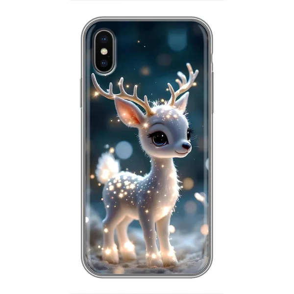 Чехол с принтом «Блестящий олененок» для iPhone Xs