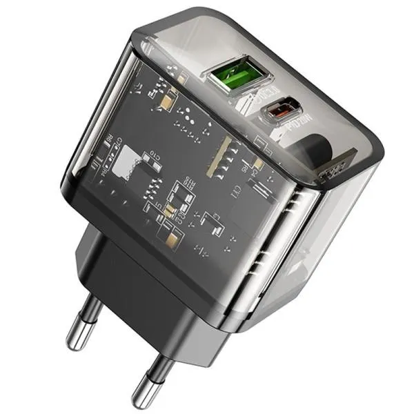 ЗУ Hoco N34 Dazzling PD20W+QC3.0 — Чорний — фото 1