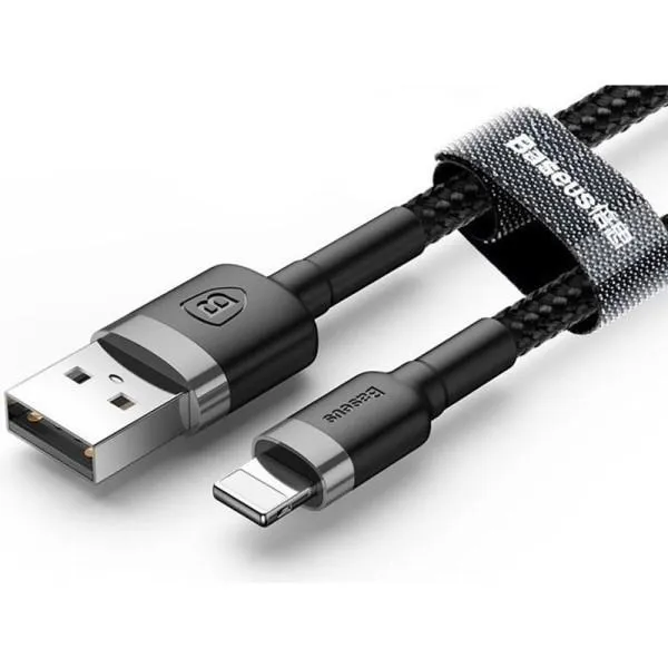 Дата кабель Baseus Cafule Type-C to Type-C PD2.0 60W (2m) (CATKLF-H) — Черный — фото 2