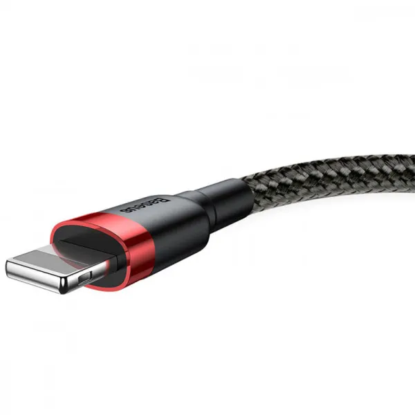Дата кабель Baseus Cafule USB to Lightning 2.4A (1m) (CALKLF-B) — Красный — фото 3