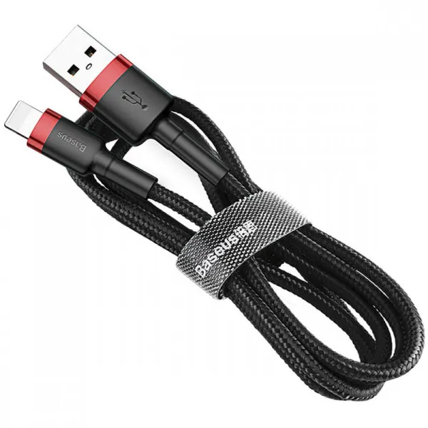 Дата кабель Baseus Cafule USB to Lightning 2.4A (1m) (CALKLF-B) — Красный — фото 4