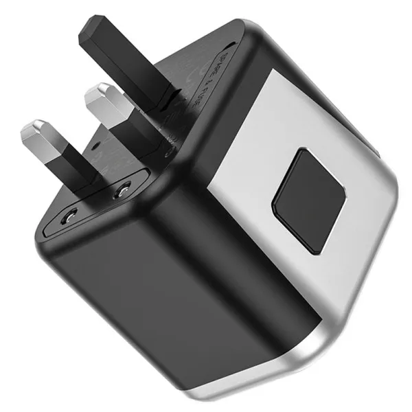 Сетевой универсальный переходник Hoco AC5 Level 2USB+Socket — Черный — фото 4