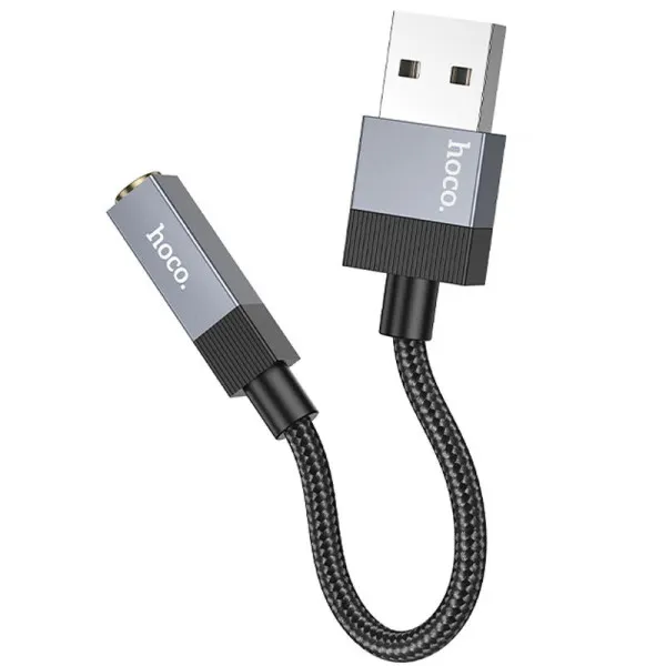 Переходник Hoco UPA32D Clever USB to 3.5mm — Черный — фото 4