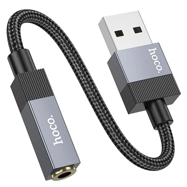 Переходник Hoco UPA32D Clever USB to 3.5mm — Черный — фото 5