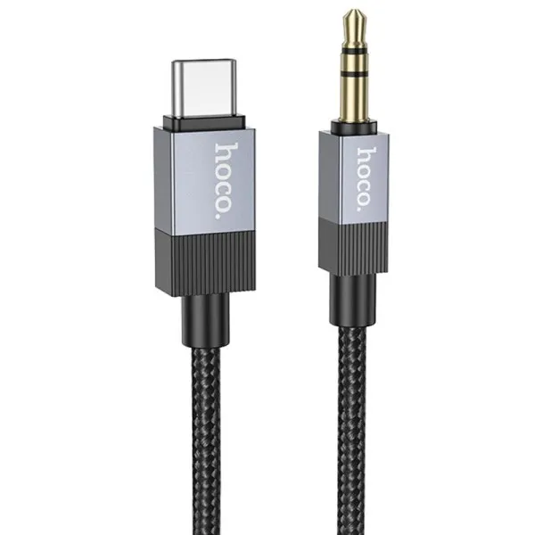 Аудио кабель Aux Hoco UPA32B Clever digital (Type-C to AUX 3.5mm) (1m) — Черный — фото 1