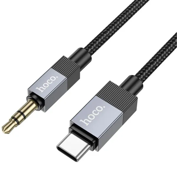 Аудио кабель Aux Hoco UPA32B Clever digital (Type-C to AUX 3.5mm) (1m) — Черный — фото 2