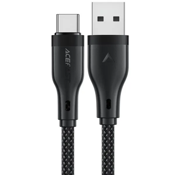 Дата кабель Acefast C8-04 USB to Type-C 3A (1.2m) — Чорний — фото 1