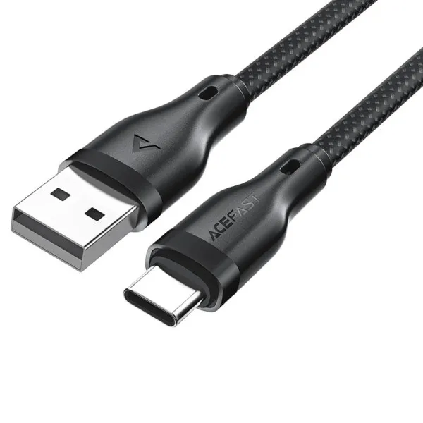 Дата кабель Acefast C8-04 USB to Type-C 3A (1.2m) — Чорний — фото 4
