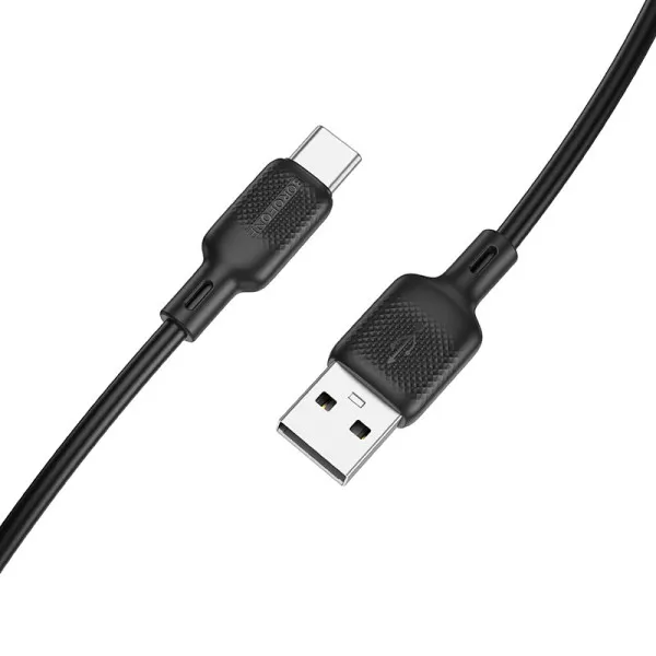 Дата кабель Borofone BX113 Lenny USB to Type-C 3A (2m) — Черный — фото 5