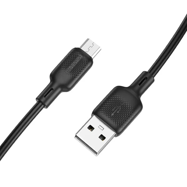 Дата кабель Borofone BX113 Lenny USB to MicroUSB 2.4A (1m) — Черный — фото 4
