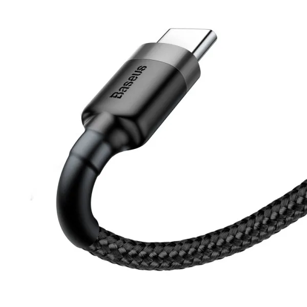 Дата кабель Baseus Cafule USB to Type-C Cable 3A (0.5m) (CATKLF-A) — Серый — фото 2