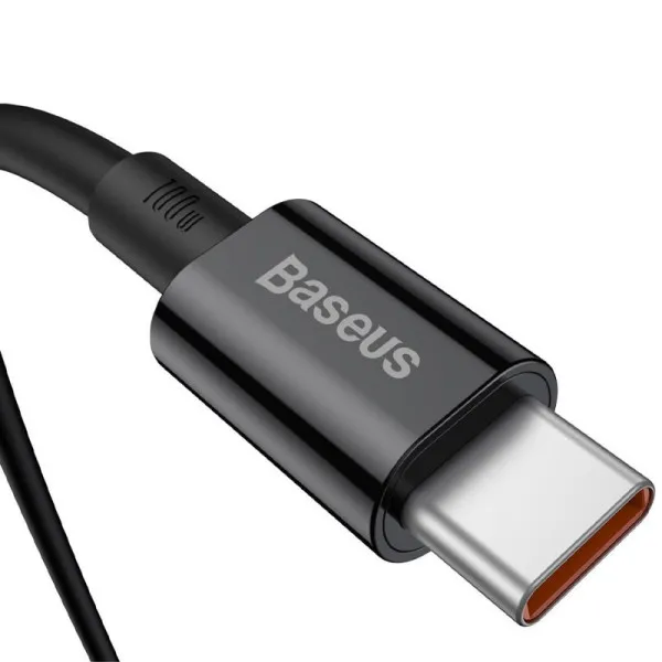 Дата кабель Baseus Superior Series Fast Charging Type-C to Type-C PD 100W (1m) (CATYS-B) — Черный — фото 2 Дата кабель Baseus Superior Series Fast Charging Type-C to Type-C PD 100W (1m) (CATYS-B) — Черный — фото 2