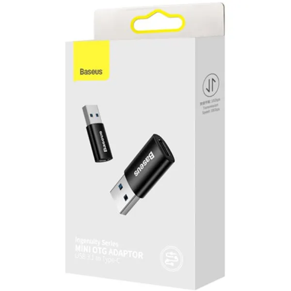Переходник Baseus Ingenuity Series Mini USB 3.1 to Type-C (ZJJQ000101) — Черный — фото 3