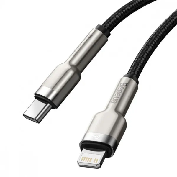 Дата кабель Baseus Cafule Series Metal Type-C to Lightning PD 20W (0.25m) (CATLJK-0) — Черный — фото 2