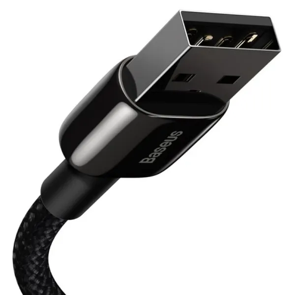 Дата кабель Baseus Tungsten Gold USB to Lightning Cable 2.4A (1m) (CALWJ-0) — Черный — фото 5
