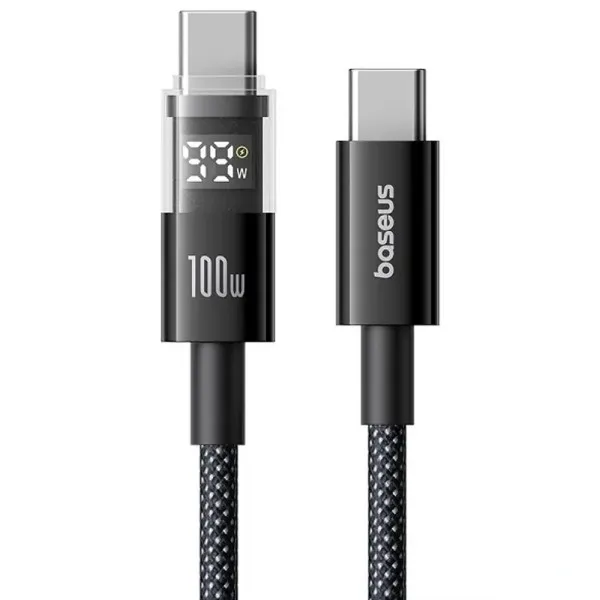 Дата кабель Baseus Display 2 Type-C to Type-C 100W (2m) (P10382702) — Черный — фото 1