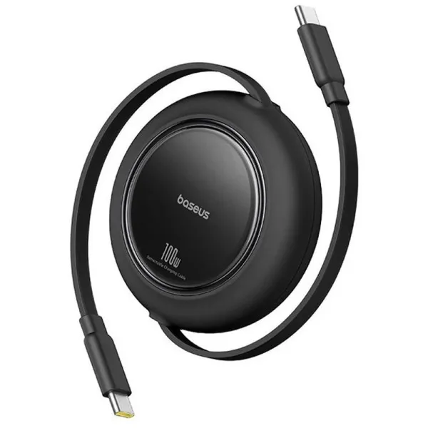 Дата кабель Baseus Free2Pull Mini Retractable Type-C to Type-C 100W (2m) (P10364500113) — Черный — фото 1