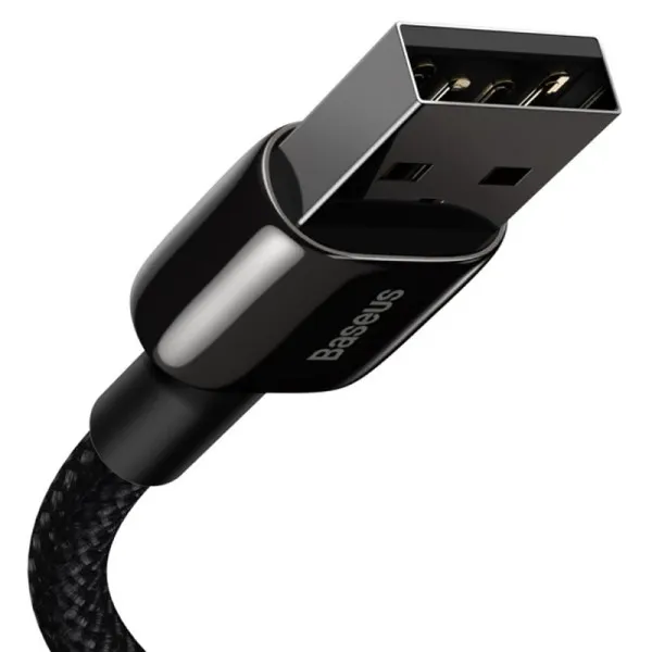Дата кабель Baseus Tungsten Gold USB to Lightning Cable 2.4A (2m) (CALWJ-A0) — Черный — фото 5