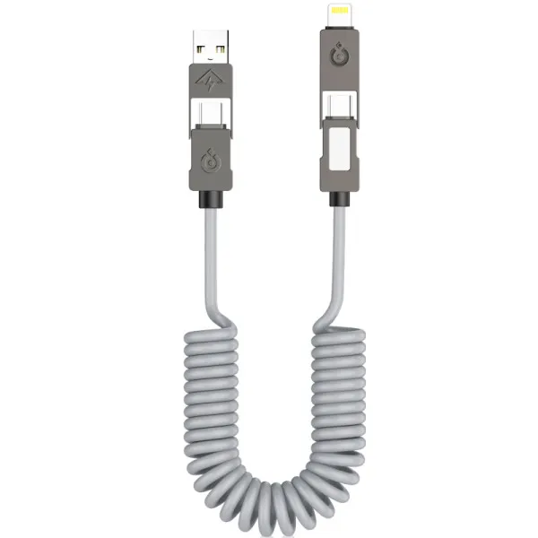 Дата кабель Amaya ACD-340 4in1 Type-C/USB to Lightning/Type-C 240W (2m) — Серый — фото 1