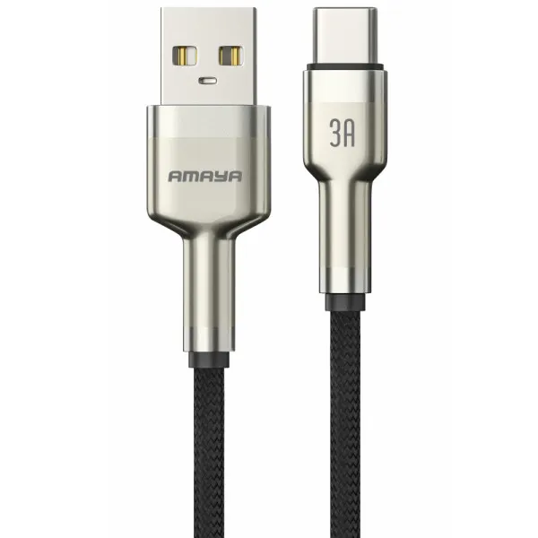 Дата кабель Amaya 310C USB to Type-C 3A (1m) — Brown — фото 1