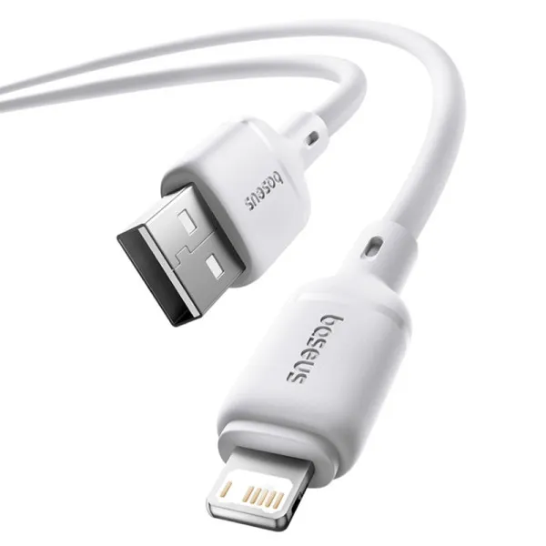 Дата кабель Baseus Silky Series OS Fast Charging USB to Lightning 2.4A (1m) (P1037770) — Белый — фото 4 Дата кабель Baseus Silky Series OS Fast Charging USB to Lightning 2.4A (1m) (P1037770) — Белый — фото 4
