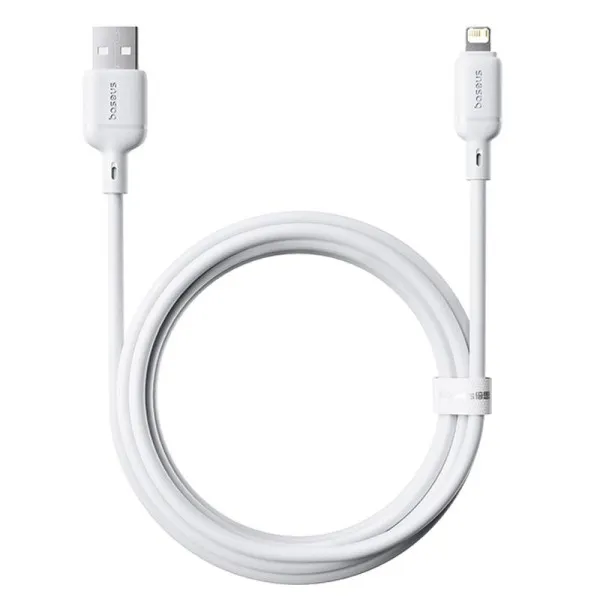 Дата кабель Baseus Silky Series OS Fast Charging USB to Lightning 2.4A (2m) (P1037770) — Белый — фото 2