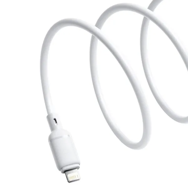 Дата кабель Baseus Silky Series OS Fast Charging USB to Lightning 2.4A (2m) (P1037770) — Белый — фото 3
