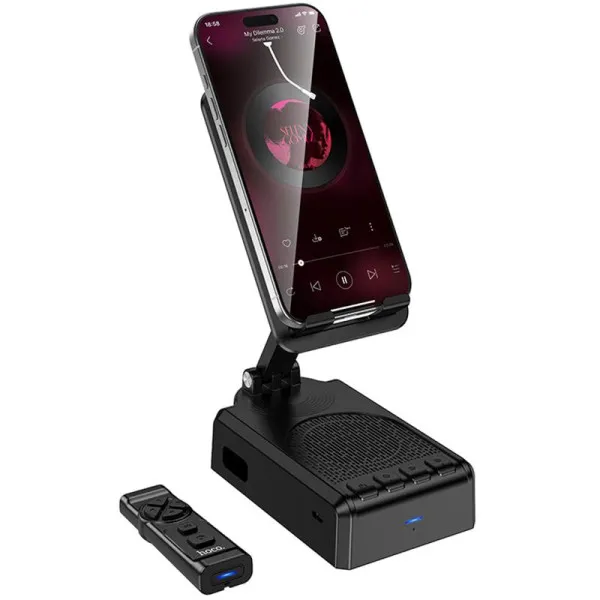 Bluetooth Колонка Hoco HC45 Wave 3W с подставкой для телефона и пультом управления — Черный — фото 5 Bluetooth Колонка Hoco HC45 Wave 3W с подставкой для телефона и пультом управления — Черный — фото 5