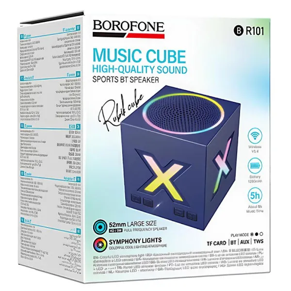 Bluetooth Колонка Borofone BR101 Rubik sports 5W — Blue — фото 4