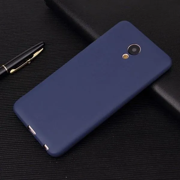 Матовый чехол-бампер TPU для Meizu M6s — Синий — фото 1