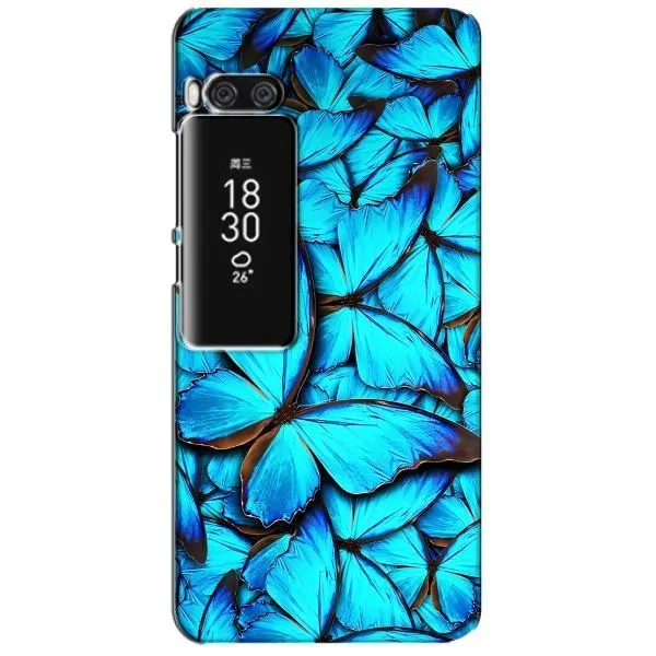 Чехол с принтом «Синие бабочки» для Meizu Pro 7 Plus Чехол с принтом «Синие бабочки» для Meizu Pro 7 Plus