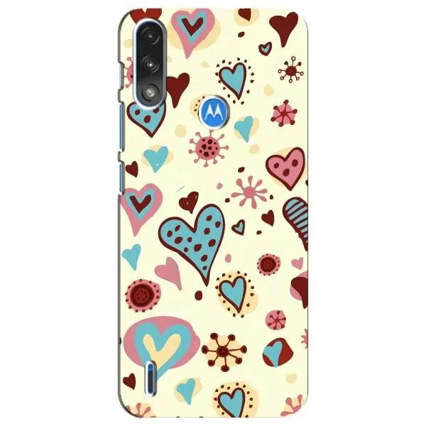 Чохол з принтом «Сердечки» для Motorola E7 Power