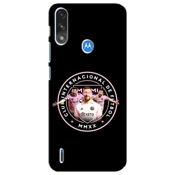 Чехол с принтом «Месси в лого» для Motorola E7 Power