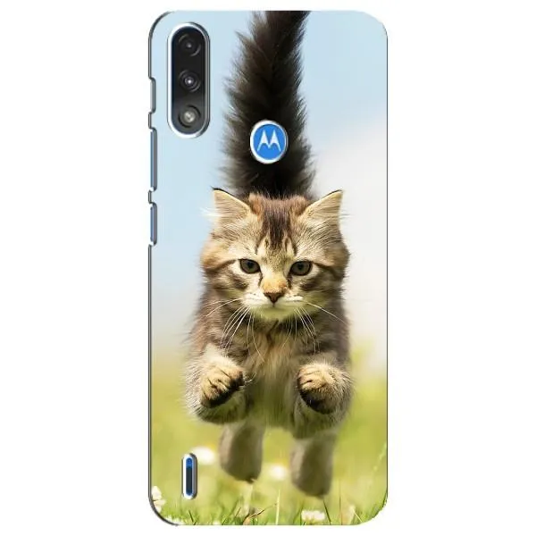 Чехол с принтом «Прыжок кота» для Motorola E7 Power