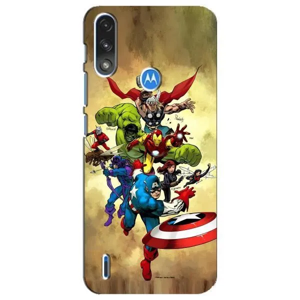 Чехол с принтом «Герои Марвел» для Motorola E7 Power