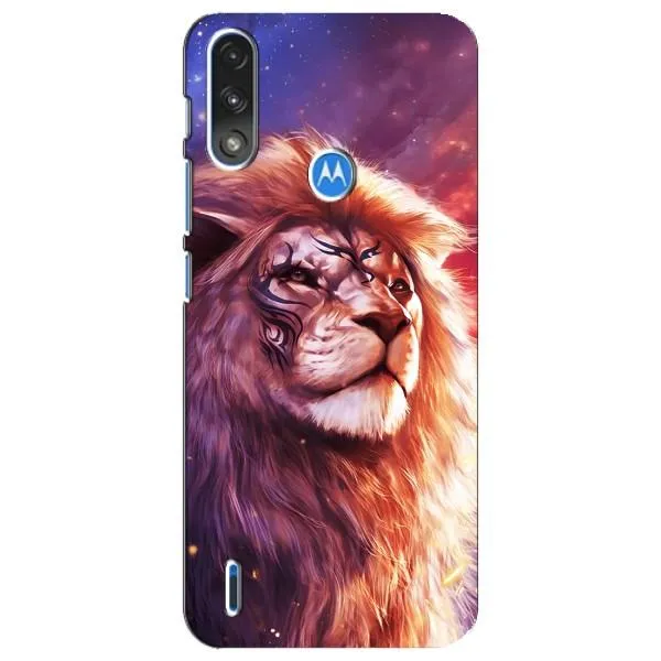 Чехол с принтом «Красочный Лев» для Motorola E7 Power