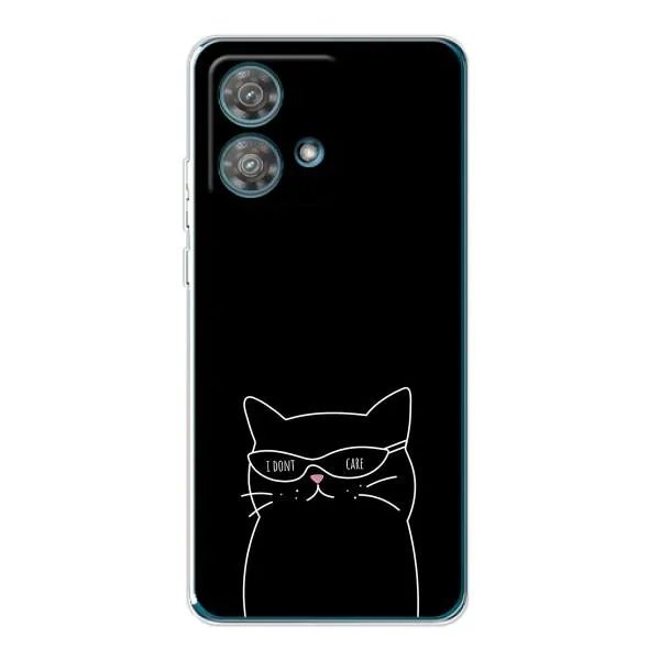 Чехол с принтом «Равнодушный кот» для Motorola Edge 40 Neo