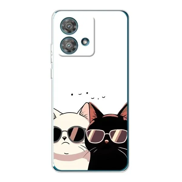Чехол с принтом «Коты в очках» для Motorola Edge 40 Neo