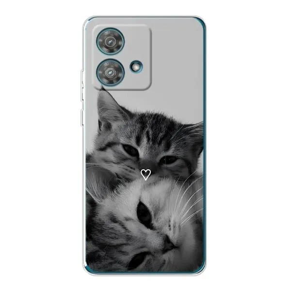 Чехол с принтом «Пара котов» для Motorola Edge 40 Neo