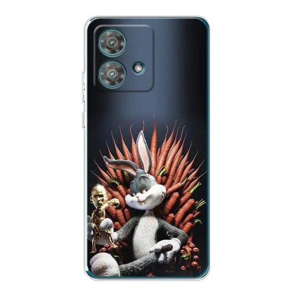 Чехол с принтом «Король Кролик» для Motorola Edge 40 Neo Чехол с принтом «Король Кролик» для Motorola Edge 40 Neo